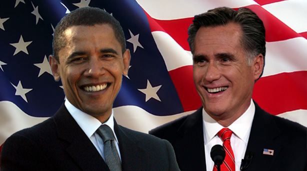 les 2 candidats pour les éléctions présidentielles des Etats-Unis Barack Obama et Mitt Romney