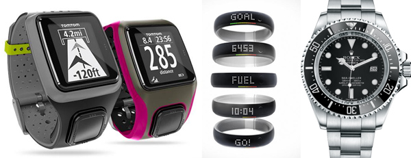Nike+ Fuelband Rolex Tomtom